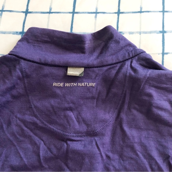 Icebreaker Merino GT Full Zip Up Fitted In Purple Size XS - Picture 4 of 10